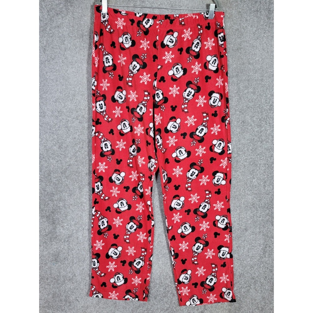 Briefly Stated Fleece Disney Mickey Mouse Pajama Lounge Pants Womens‎ Size Large